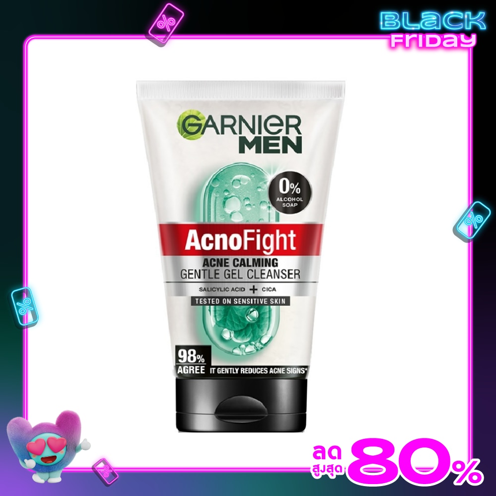 Garnier Men Garnier Men Acnofight Acne Calming Gentle Gel Cleanser 100 Ml.