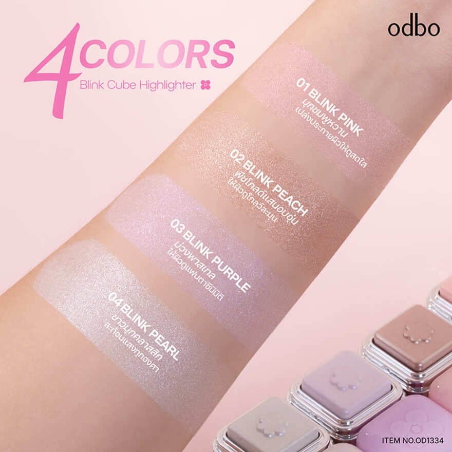 โอดีบีโอ บลิงค์ คิวบ์ ไฮไลท์เตอร์ 2.2ก. 02 บลิงค์ พีช