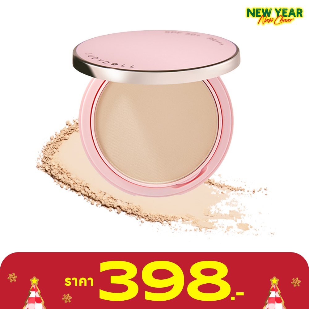 Judydoll จูดี้ดอล พีช สกิน แมทท์ 2-เวย์ เค้ก SPF50+ PA+++ 8.5ก. ไลท์