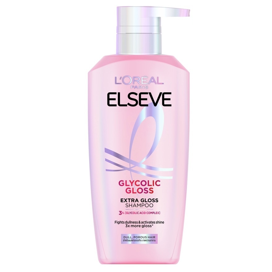 Elseve ลอรีอัล ปารีส เอลแซฟ แชมพู ไกลโคลิค กลอส เอ็กซ์ตร้า กลอส 400 มล.