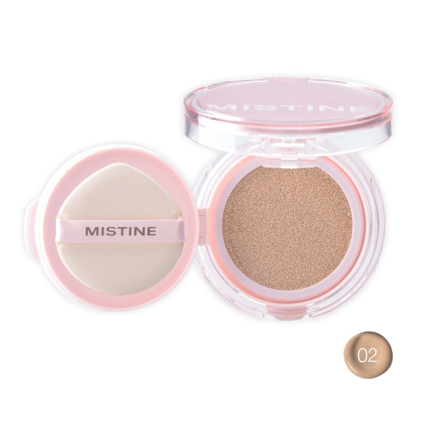 Mistine มิสทิน แมทท์ แอนด์ ไลท์ แอร์ คุชชั่น SPF50+ PA++++ 12ก. 02 ไอวอรี่