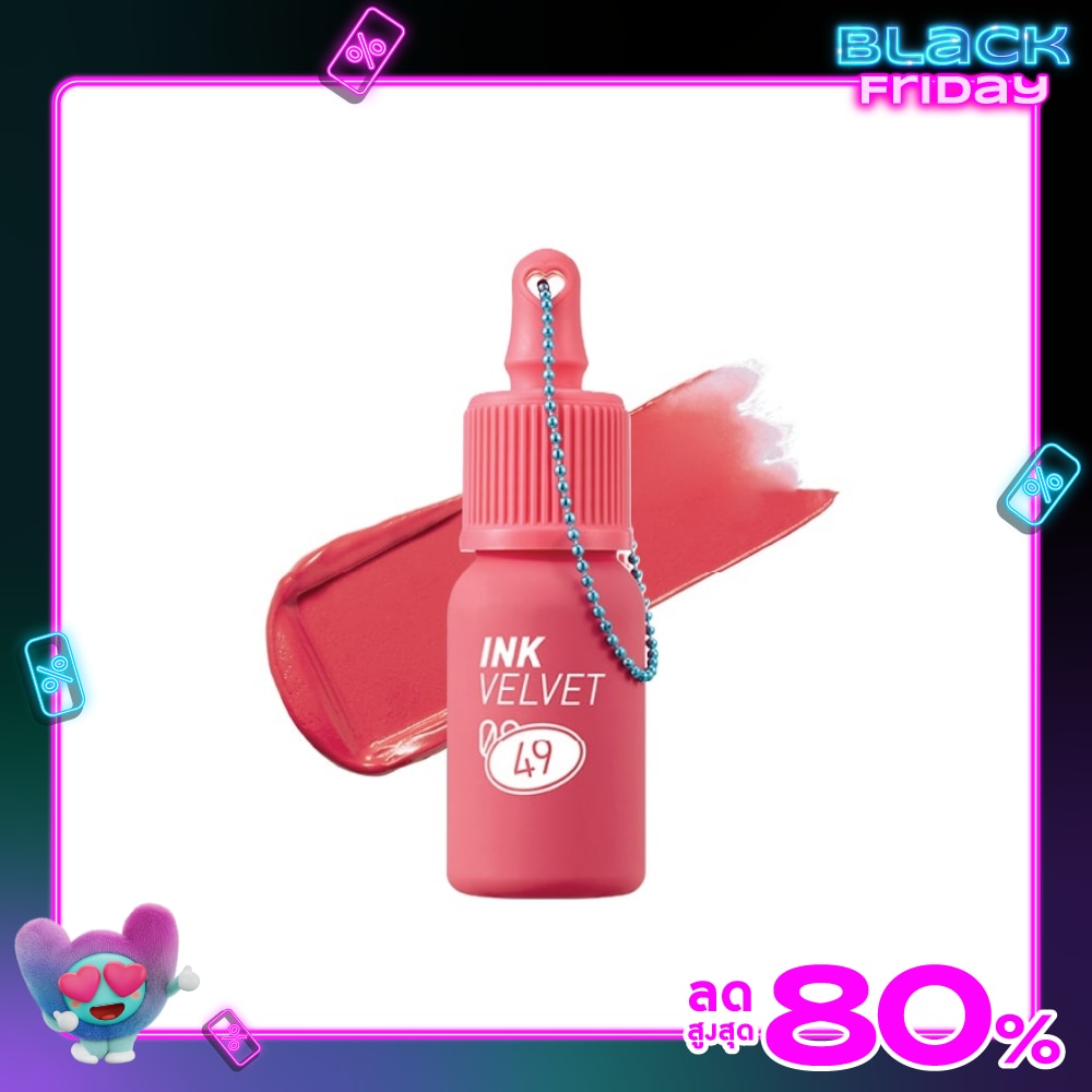 Peripera เพอริเพอร่า อิ้งค์ เวลเวท ลิป 4ก. 49 ลาส เร้ด
