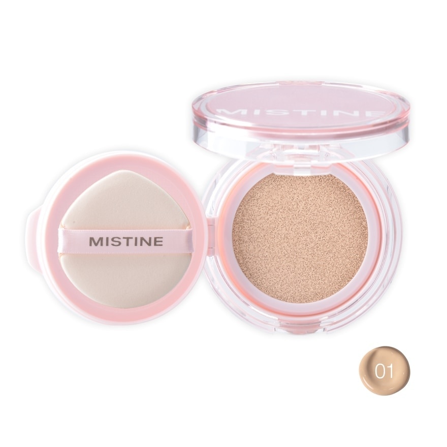 Mistine มิสทิน แมทท์ แอนด์ ไลท์ แอร์ คุชชั่น SPF50+ PA++++ 12ก. 01 วานิลลา