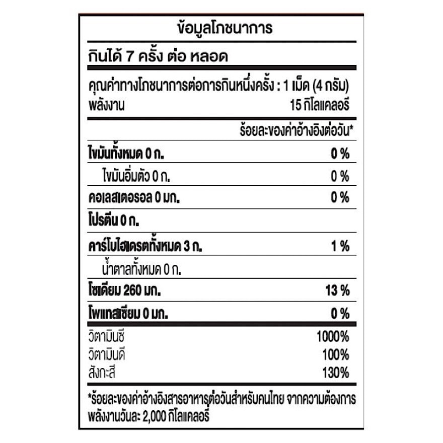 ดอกเตอร์พงศ์ ฟิซซี่ อิมมู ซี 1000 เม็ดฟู่วิตามินซี 7 เม็ด