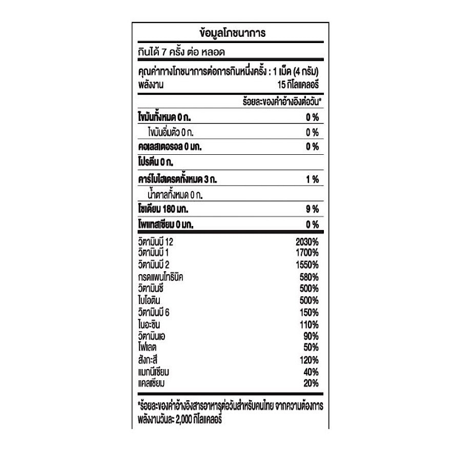 ดอกเตอร์พงศ์ ฟิซซี่ มัลติวิตามิน เม็ดฟู่ 7 เม็ด