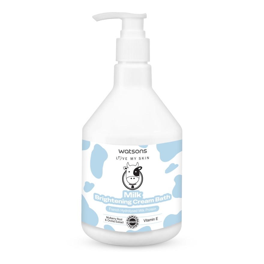 วัตสัน มิลค์ ไบรท์เทนนิ่ง ครีม บาธ  450มล.