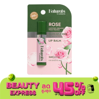 Naturals by Watsons เนเชอรัล บาย วัตสัน โรส แอนตี้-เอจจิ้ง ลิป บาล์ม 4.5ก.