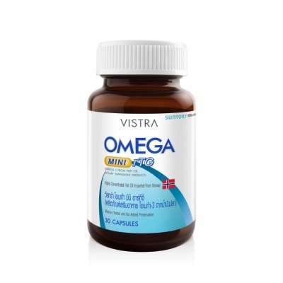 Vistra วิสทร้า โอเมก้า มินิ อาร์ทีจี 30 แคปซูล (ผลิตภัณฑ์เสริมอาหาร โอเมก้า 3 จากน้ำมันปลา)