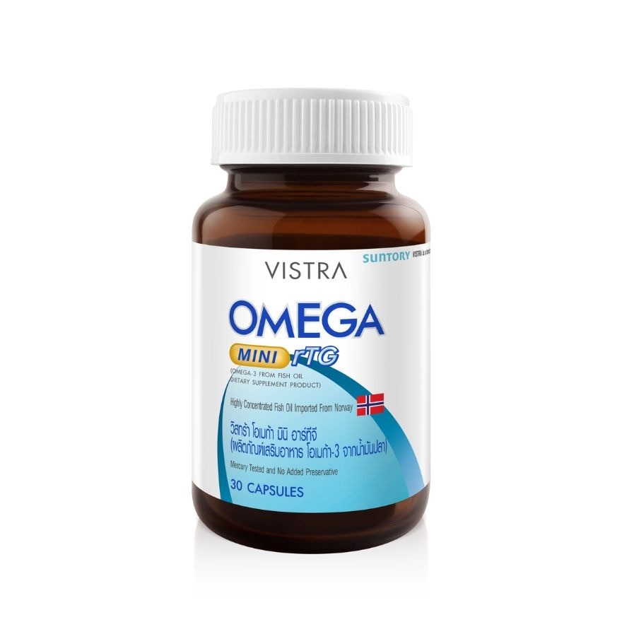 วิสทร้า โอเมก้า มินิ อาร์ทีจี 30 แคปซูล (ผลิตภัณฑ์เสริมอาหาร โอเมก้า 3 จากน้ำมันปลา)