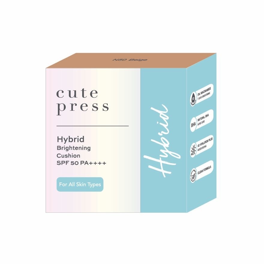 Cute Press คิวท์เพรส คุชชั่น ไฮบริด 15ก. N50