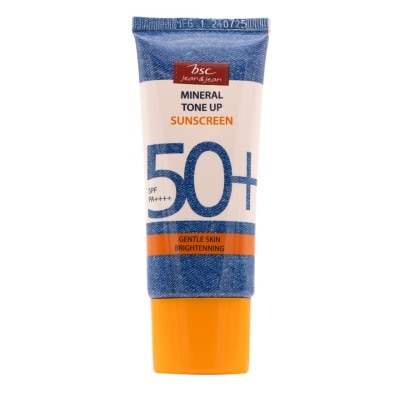 BSC บีเอสซี ยีนส์ แอนด์ ยีนส์ มิเนรัล โทนอัพ ซันสกรีน SPF50+ PA++++ 30มล.