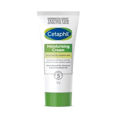 Cetaphil เซตาฟิล มอยซ์เจอไรซิ่ง ครีม 50 กรัม ครีมบำรุงสำหรับผิวแห้ง-แห้งมาก และแพ้ง่าย