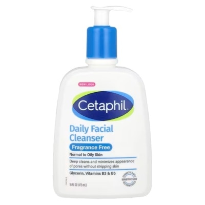 Cetaphil เซตาฟิล เดย์ลี่ เฟเชียล คลีนเซอร์ 473 มล. สำหรับผิวผสม-ผิวมัน และผิวแพ้ง่าย