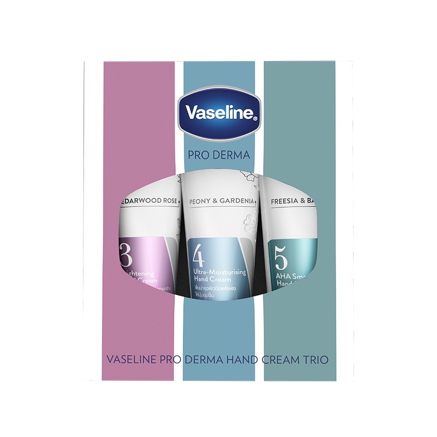 Vaseline วาสลีน โปร เดอร์มา แฮนด์ครีม กิ๊ฟ เซ็ท แพค 3