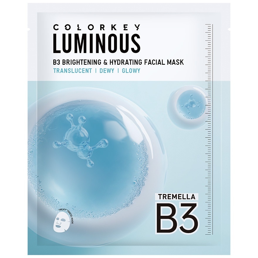 Colorkey Luminous B3 Brightening Hydrating Facial Mask 30ml. 1pcs.