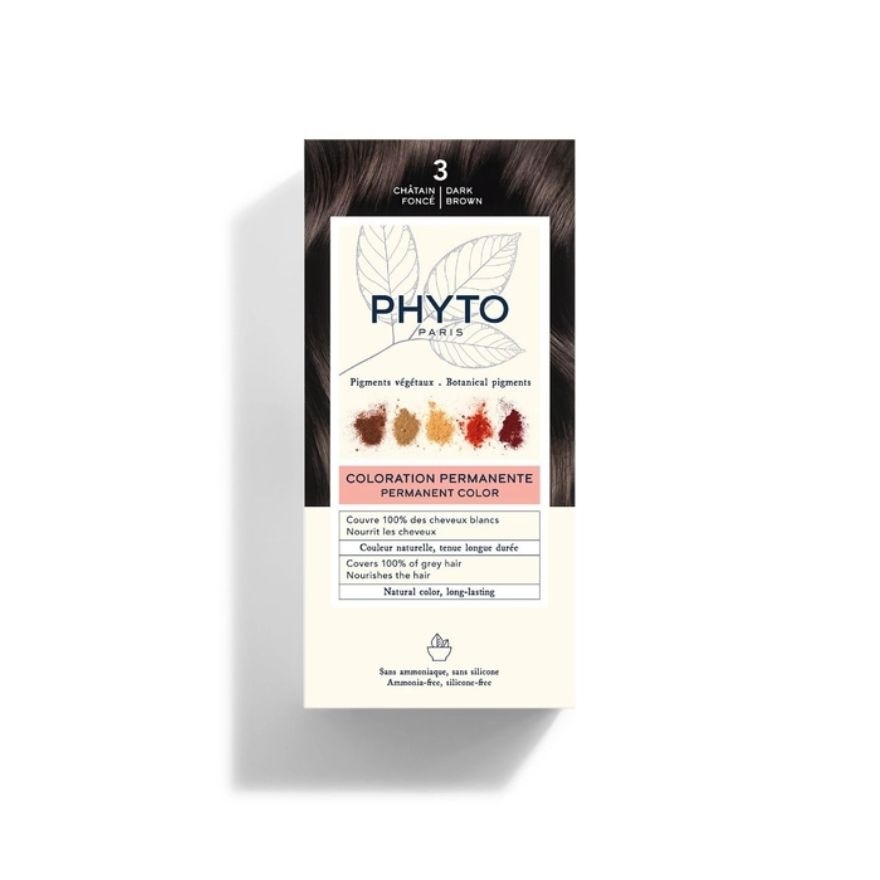 Phyto Permanent Color Ammonia-Free 3 Dark Brown