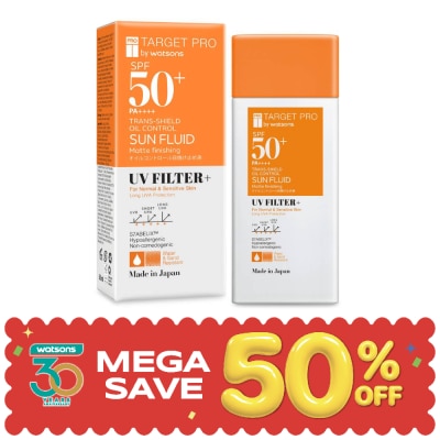 Target Pro by Watsons - Target Pro by Watsons Trans-Shield Oil Control Sun Fluid UV Filter+ SPF50+ PA++++ 50m image