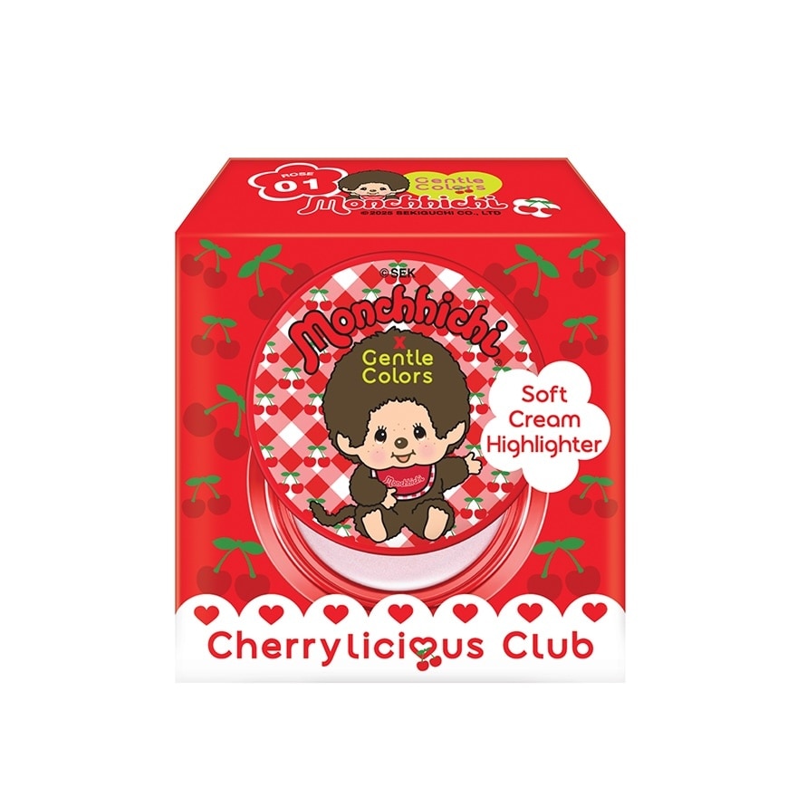 เจนเทิล คัลเลอร์ ม่อนชิชิ ซอฟท์ ครีม ไฮไลท์เตอร์ 4ก. 01 โรส