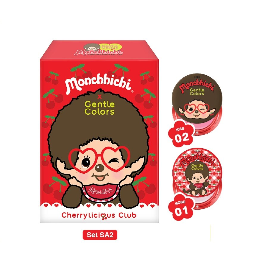 Gentle Colors x Monchhichi Set 2pcs. SA2 (Blush 02 Highlight 01