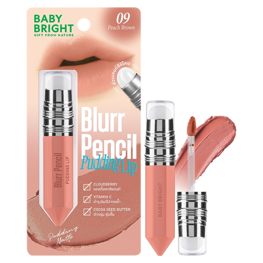 เบบี้ไบร์ท เบลอ เพนซิล พุดดิ้ง ลิป 2.8ก. 09 พีช บราวน์