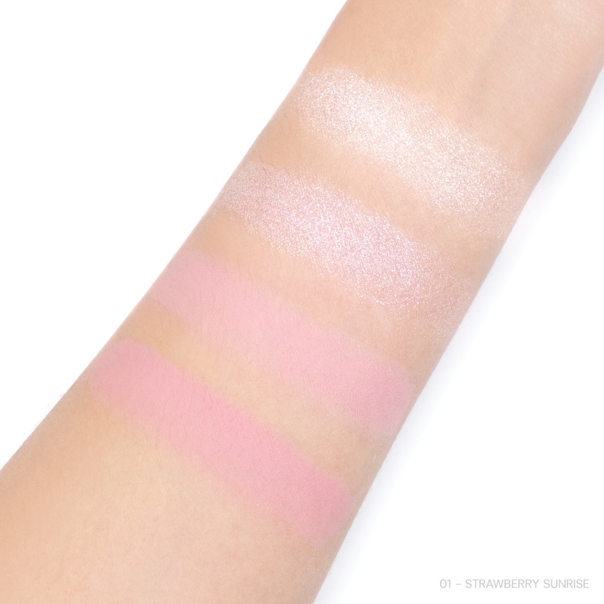 Meilinda Glitter On Shadow Palette 6.8g. 01 Strawberry Sunrise