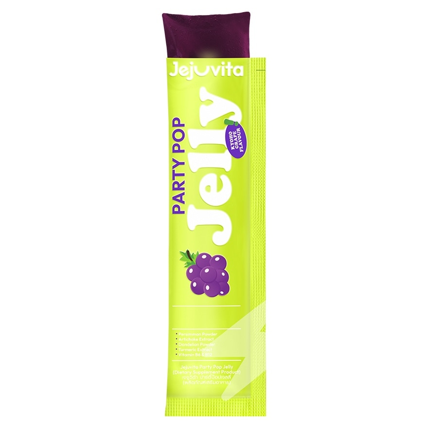 Jejuvita Party Pop Jelly 25g. x10 Strips Kyoho Grape Flavour