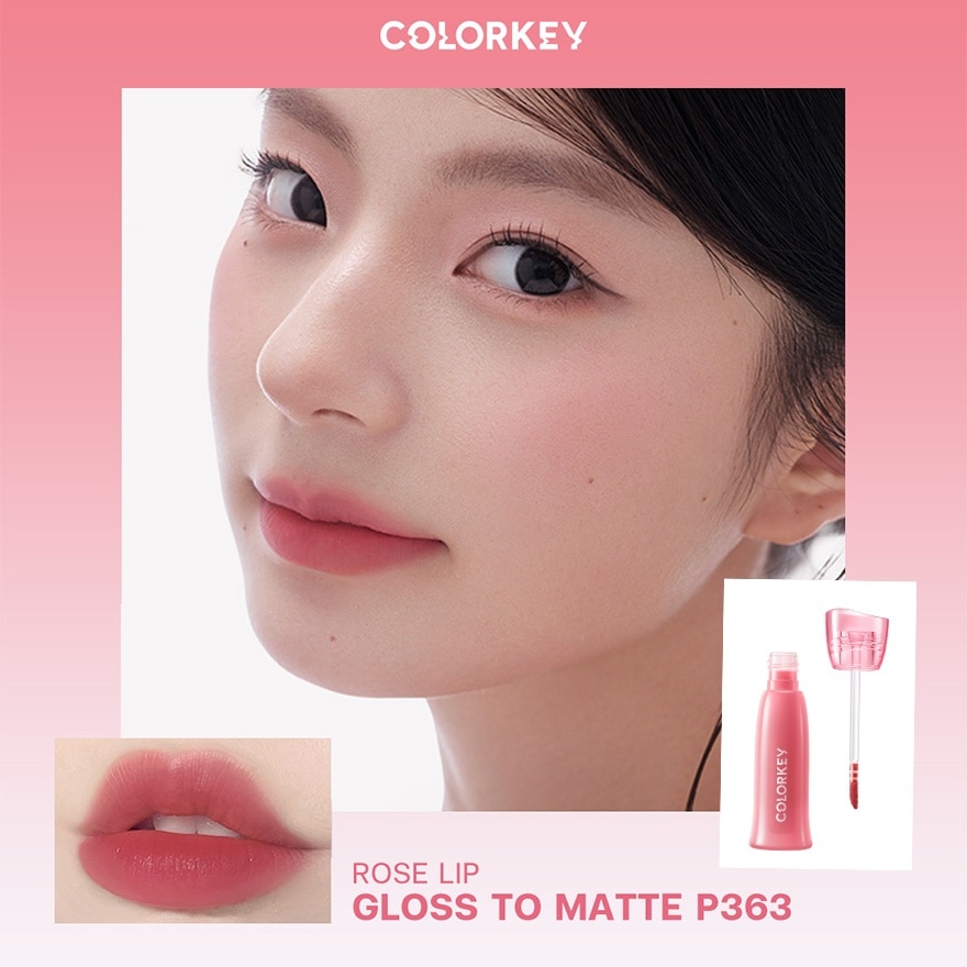 คัลเลอร์คีย์ ซอฟ แมท วอเตอร์ ทินท์ โรส ลิป กลอส ทู แมทท์ 2.5ก. P363