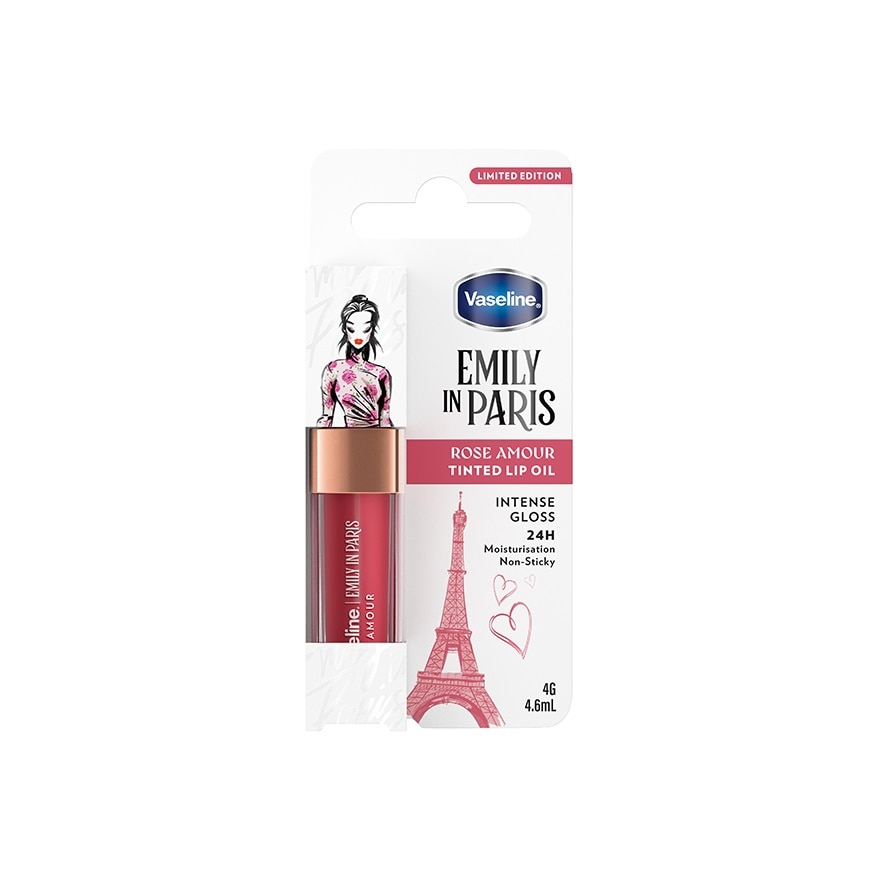 Vaseline วาสลีน เอมิลี อิน ปารีส โรส อามูร์ ทินต์ ลิปออยล์ 4 กรัม