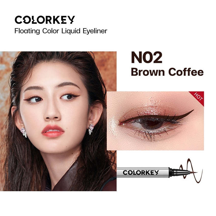 คัลเลอร์คีย์ โฟลทติ้ง คัลเลอร์ ลิขวิด อายไลเนอร์ 0.5มล. N02 บราวน์ คอฟฟี่