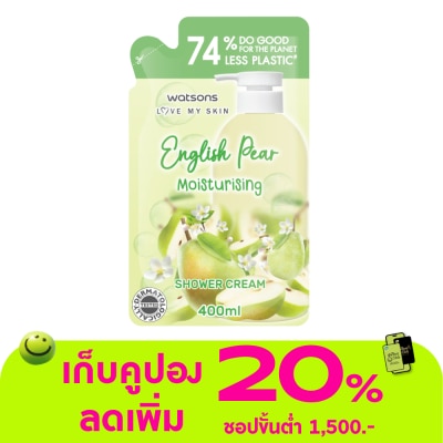 Watsons - Watsons English Pear Moisturising Shower Cream 400 ml.(Refill)