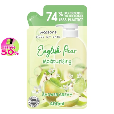 Watsons Watsons English Pear Moisturising Shower Cream 400 ml.(Refill)