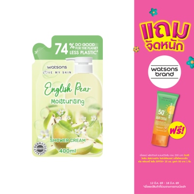 WATSONS - วัตสัน อิงลิช แพร์ มอยซ์เจอไรซิ่ง ชาวเวอร์ ครีม 400 มล. (รีฟิล)