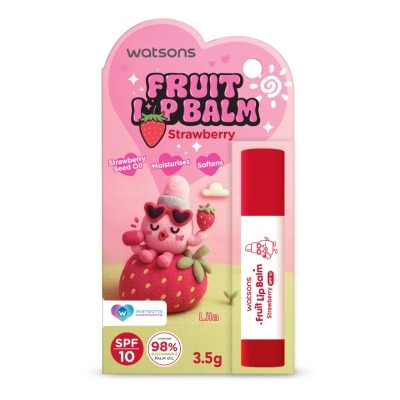 Watsons Watsons Fruit Lip Balm Strawberry 3.5g SPF10 (Usagyuuuun)