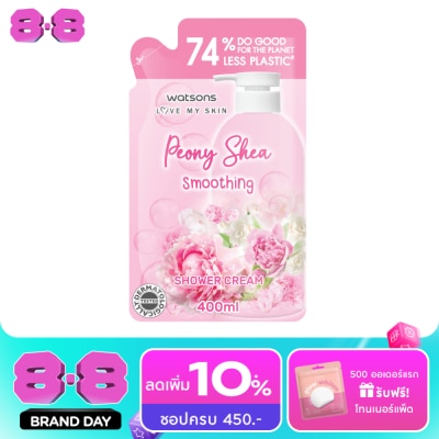 WATSONS - วัตสัน พีโอนี เชีย สมูทติ้ง ชาวเวอร์ ครีม 400 มล. (รีฟิล) image