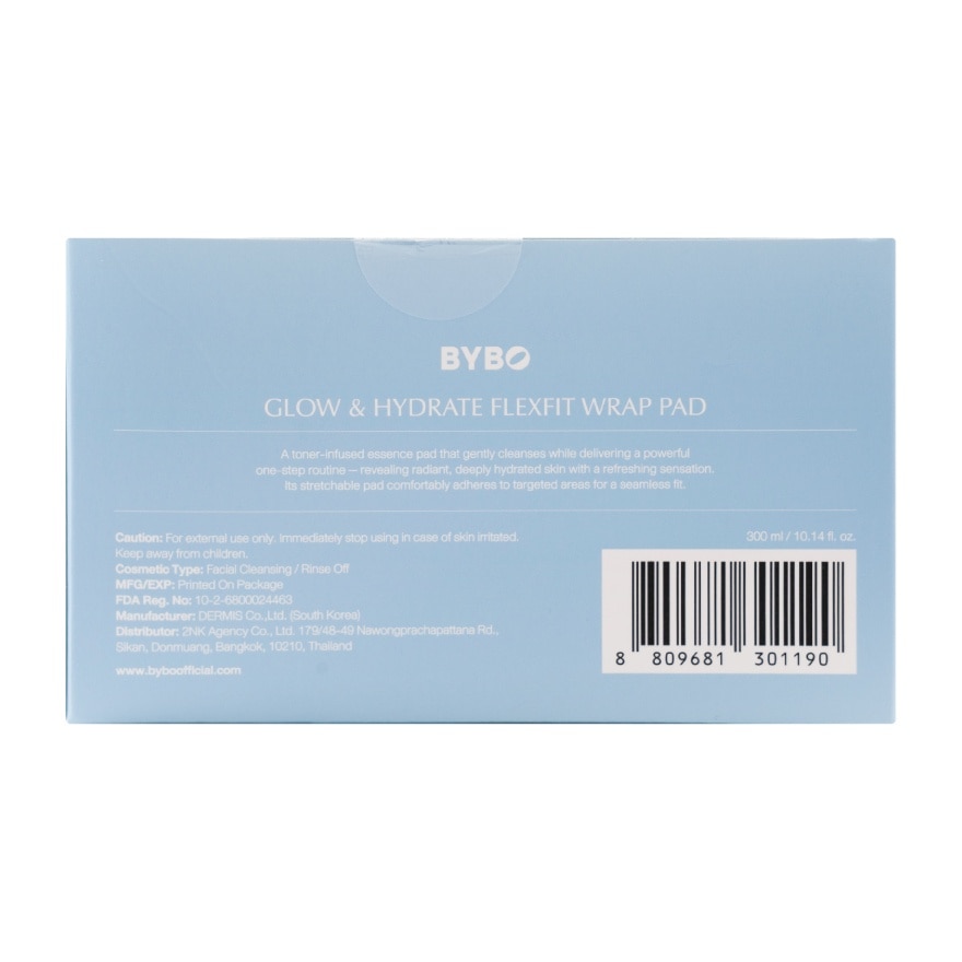 Bybo Glow  Hydrate Flexfit Wrap Pad 100'S