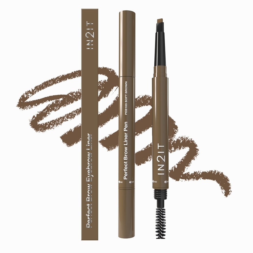 In2It Perfect Brow Liner Pen 0.2g. PEB103 Soft Brown