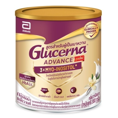 Glucerna - กลูเซอร์นา แอดวานซ์ อาหารสูตรครบถ้วน กลิ่นวานิลลา 380 กรัม