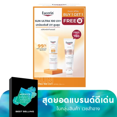 Eucerin ยูเซอริน ซัน อัลตร้า 100 ยูวี+ 80 มล.  สปอตเลส ไบร์ทเทนนิ่ง โฟม 150 กรัม
