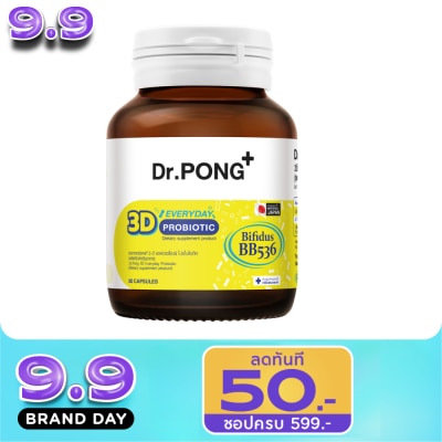 Dr.pong - ดอกเตอร์พงศ์ 3ดี เอฟเวอรี่เดย์ โปรไบโอติก 30 แคปซูล image
