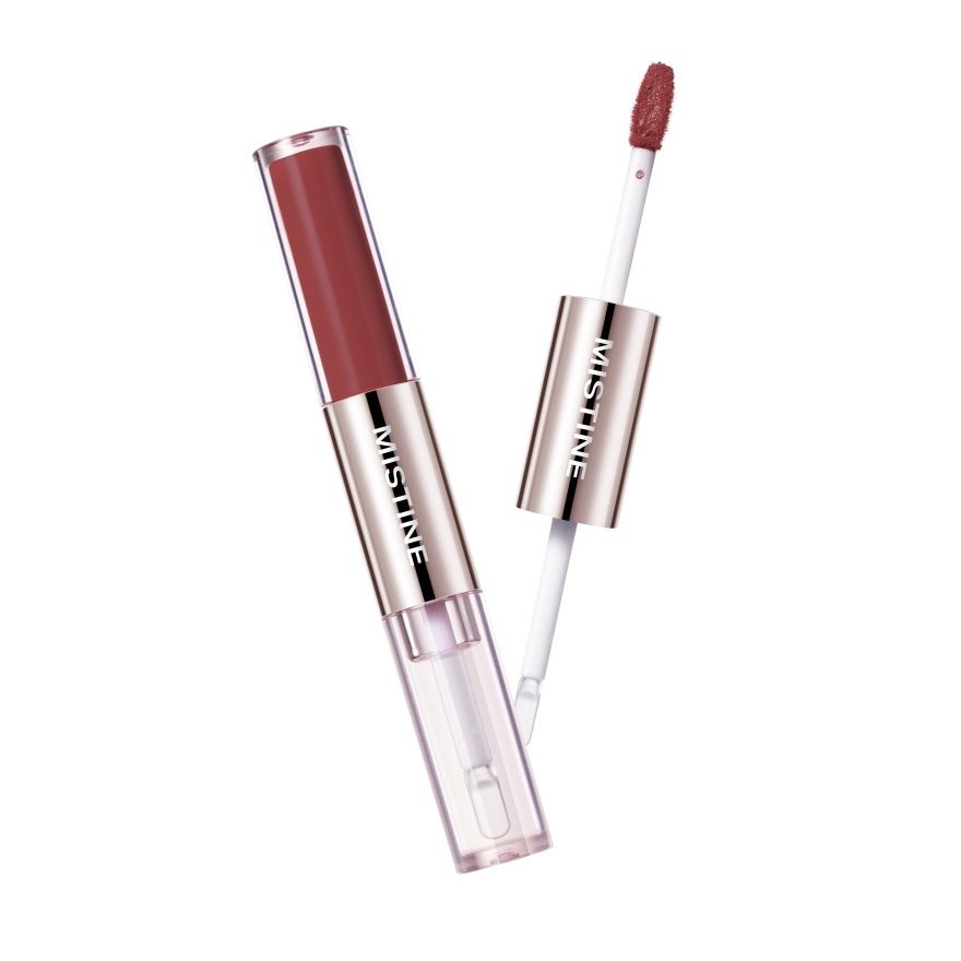 Mistine Tipsy-Lock Lip Duo 3g. D03 Cherry Brandy
