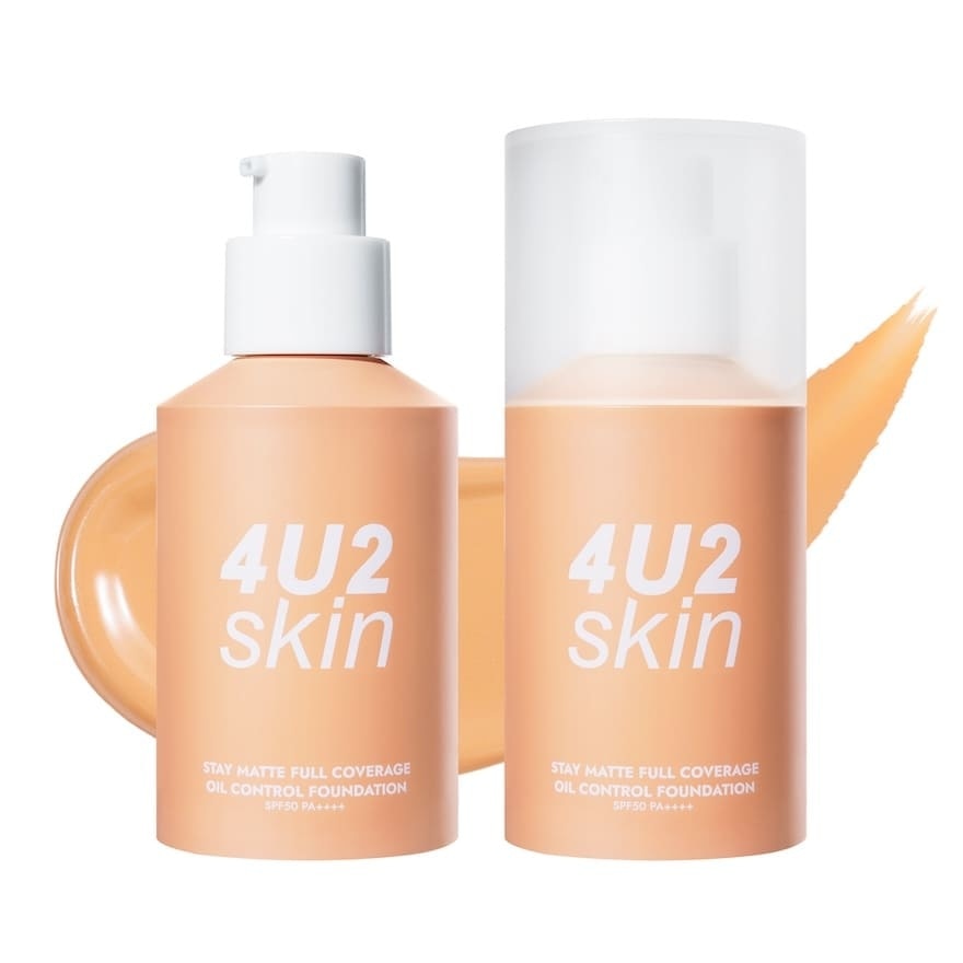 โฟร์ยูทู สเตย์ แมท ฟูล โคเวอร์เรจ ออยล์ คอนโทรล ฟาวเดชั่น SPF50 PA++++ 25มล. 04 แมท ท