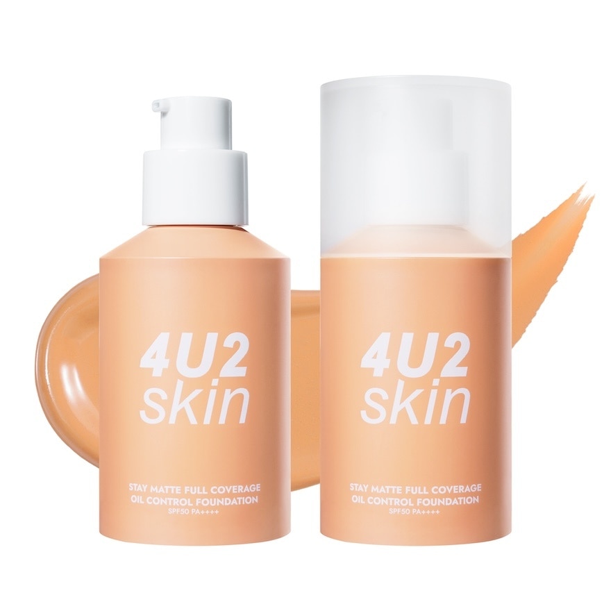 4 U 2 โฟร์ยูทู สเตย์ แมท ฟูล โคเวอร์เรจ ออยล์ คอนโทรล ฟาวเดชั่น SPF50 PA++++ 25มล. 05 แมท แ