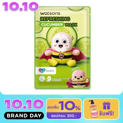 WATSONS วัตสัน รีเฟรชชิ่ง คิวคัมเบอร์ มาสก์ คอมมูนิตี้ 1แผ่น. image