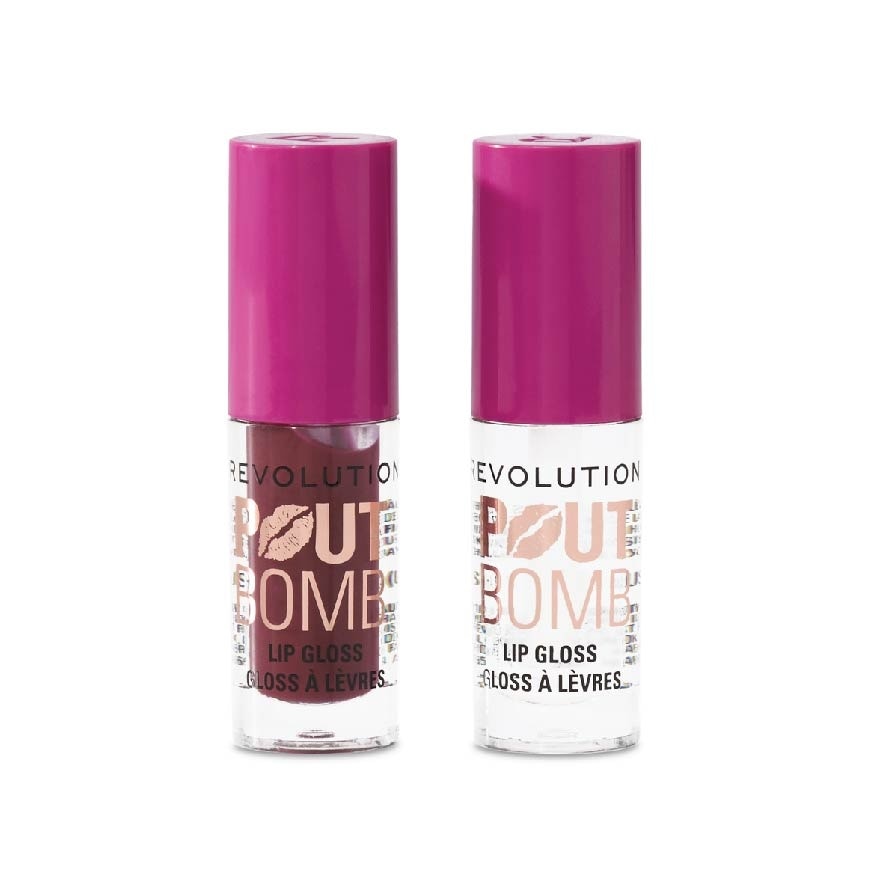 Makeup Revolution Pout Bomb Lip Gloss Duo 2pcs.