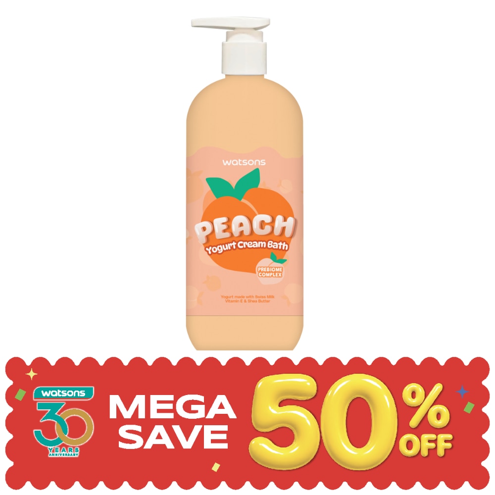 Watsons Peach Yogurt Cream Bath 500ml. image