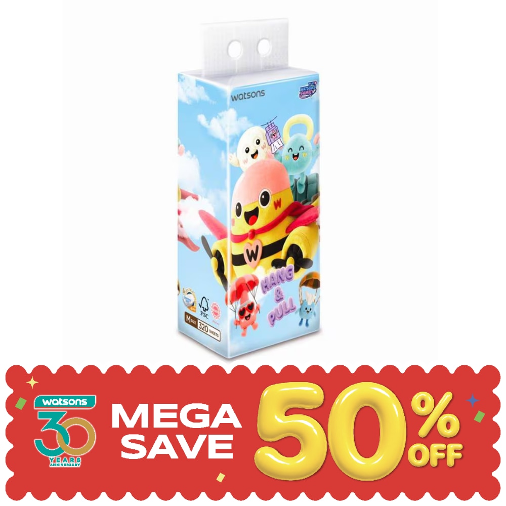 วัตสัน คอมมูนิตี้ กระดาษทิชชู่แบบแขวน หนา 4ชั้น 320แผ่น. image