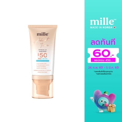 Mille Mille Adapt Tone Physical UV Sunscreen SPF50+ PA++++ 40g.