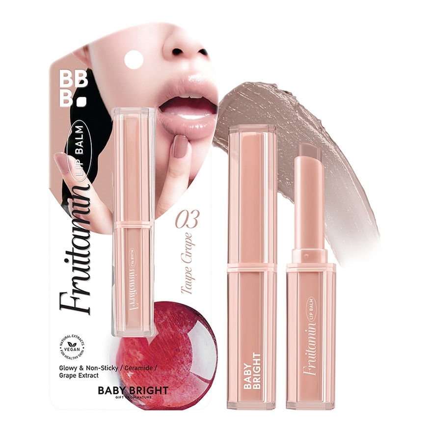 เบบี้ไบร์ท ฟรุตตามิน ลิป บาล์ม 1.5ก. 03 โทป เกรป