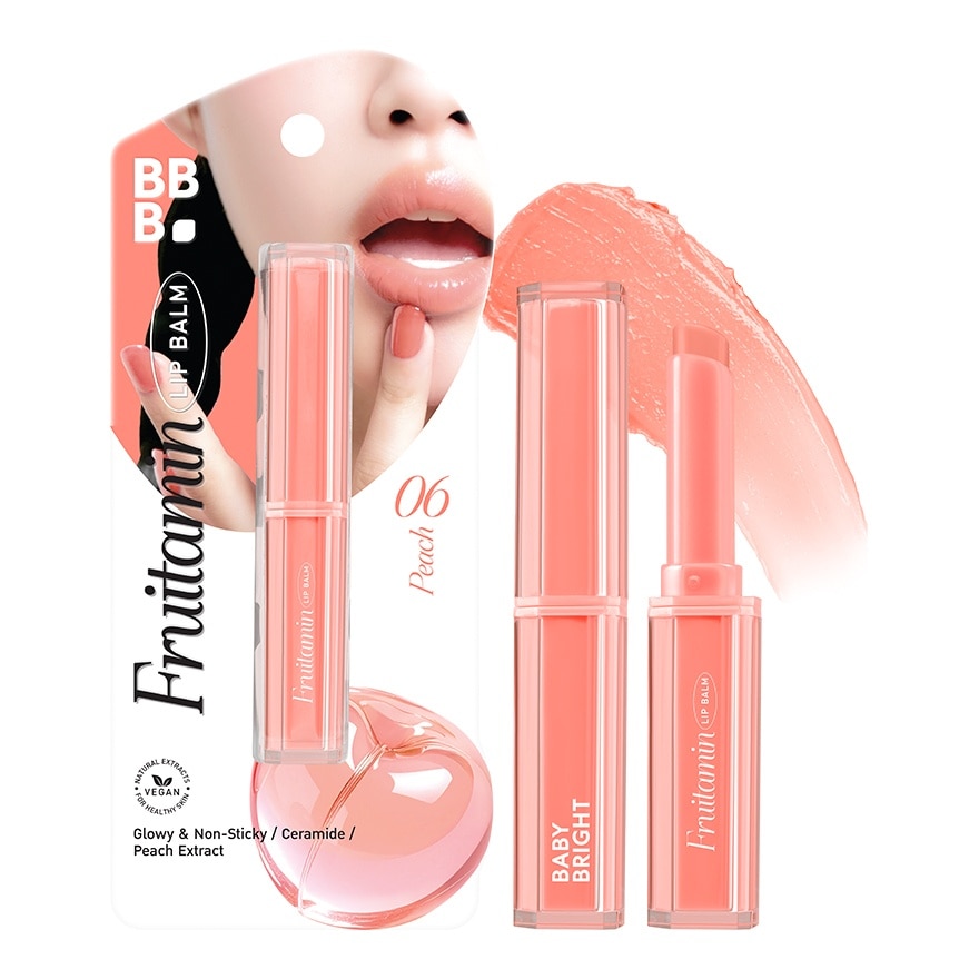 เบบี้ไบร์ท ฟรุตตามิน ลิป บาล์ม 1.5ก. 06 พีช
