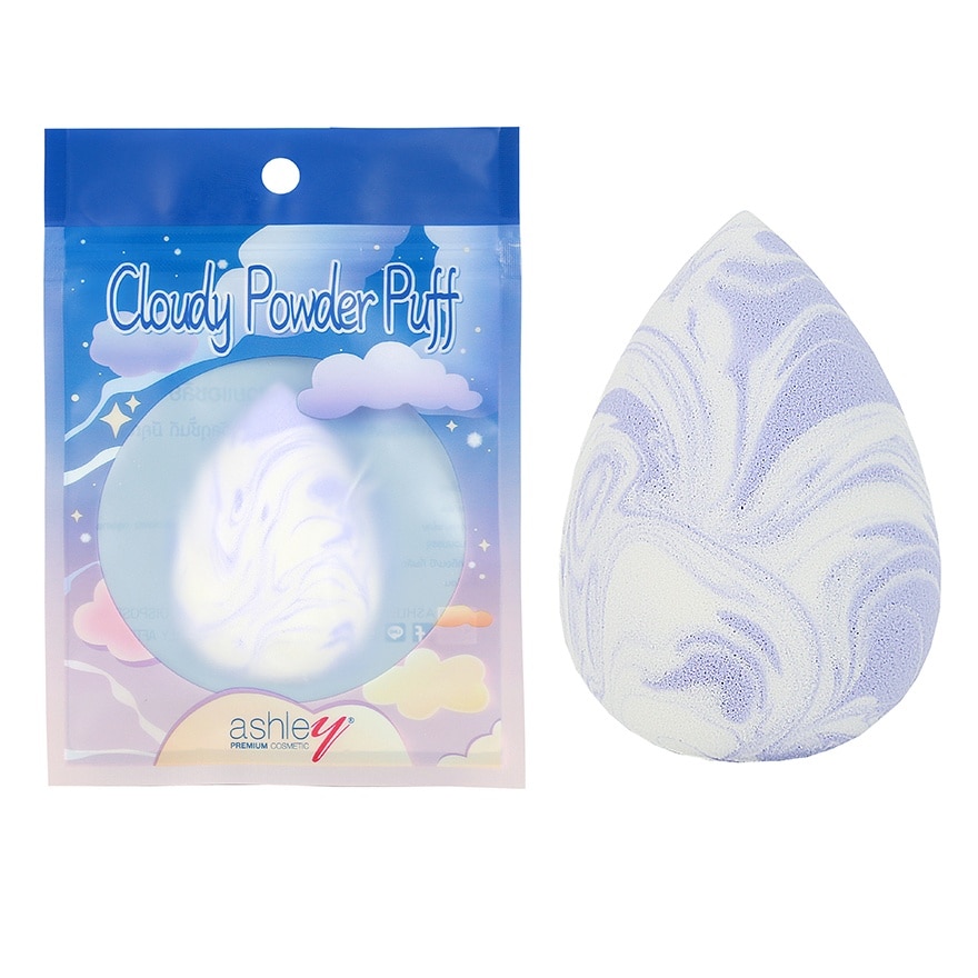 Ashley แอชลี่ย์ คลาวดี้ พาวเดอร์ พัฟ 1ชิ้น ม่วง